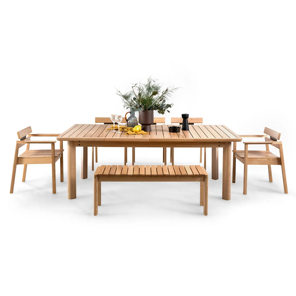 zestaw mebli ogrodowych carbo stół xl 5 krzeseł i ławka