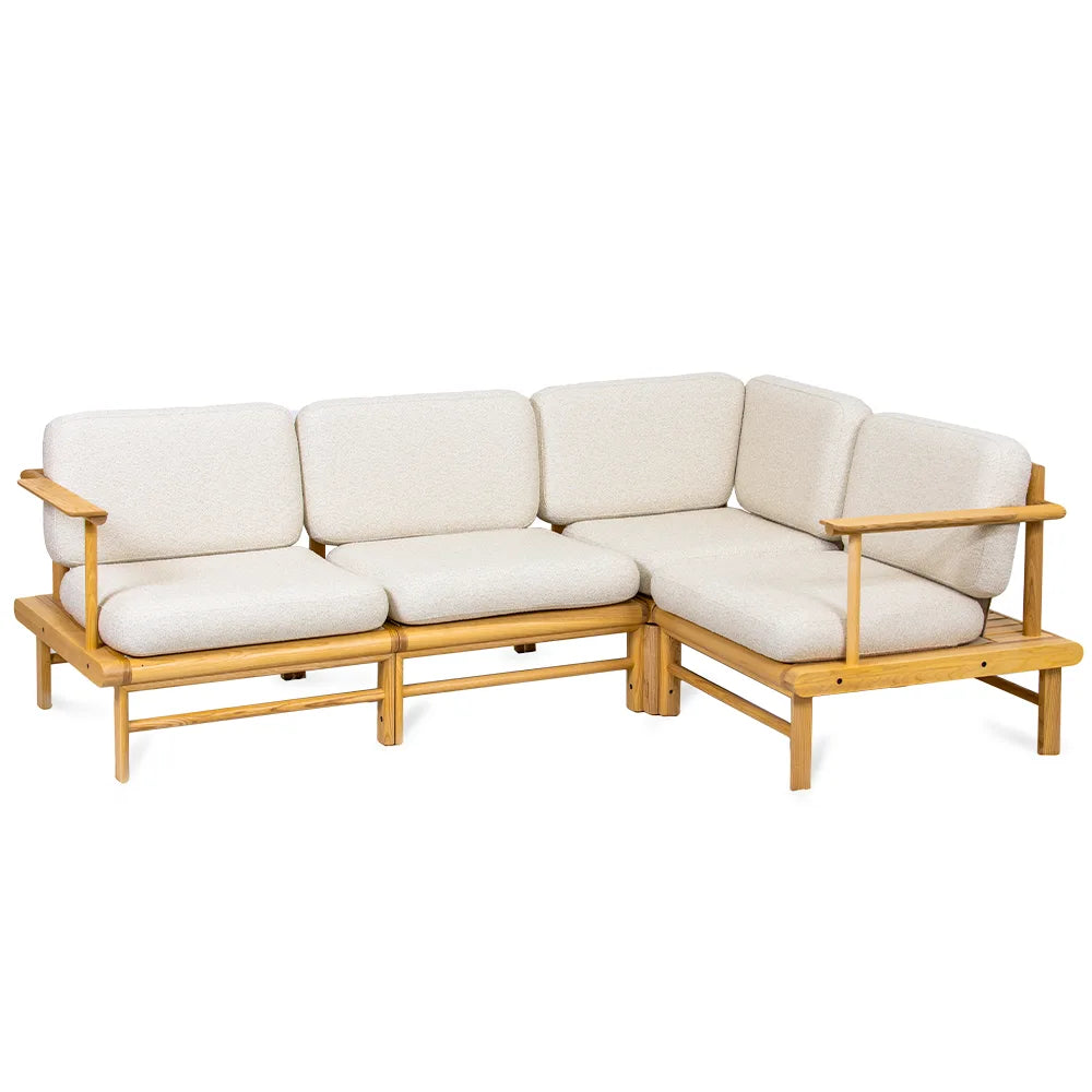 drewniany narożnik ogrodowy fresco ze podłokietnikami