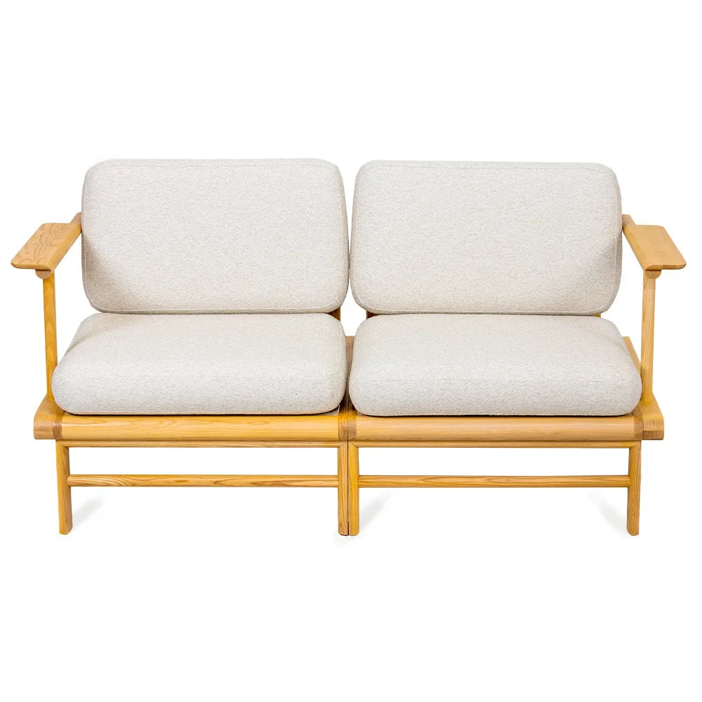 drewniany sofa fresco 2 osoba z podłokietnikami