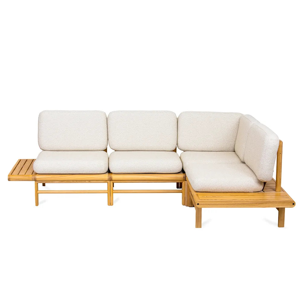 drewniany narożnik ogrodowy fresco ze stolikami bocznymi