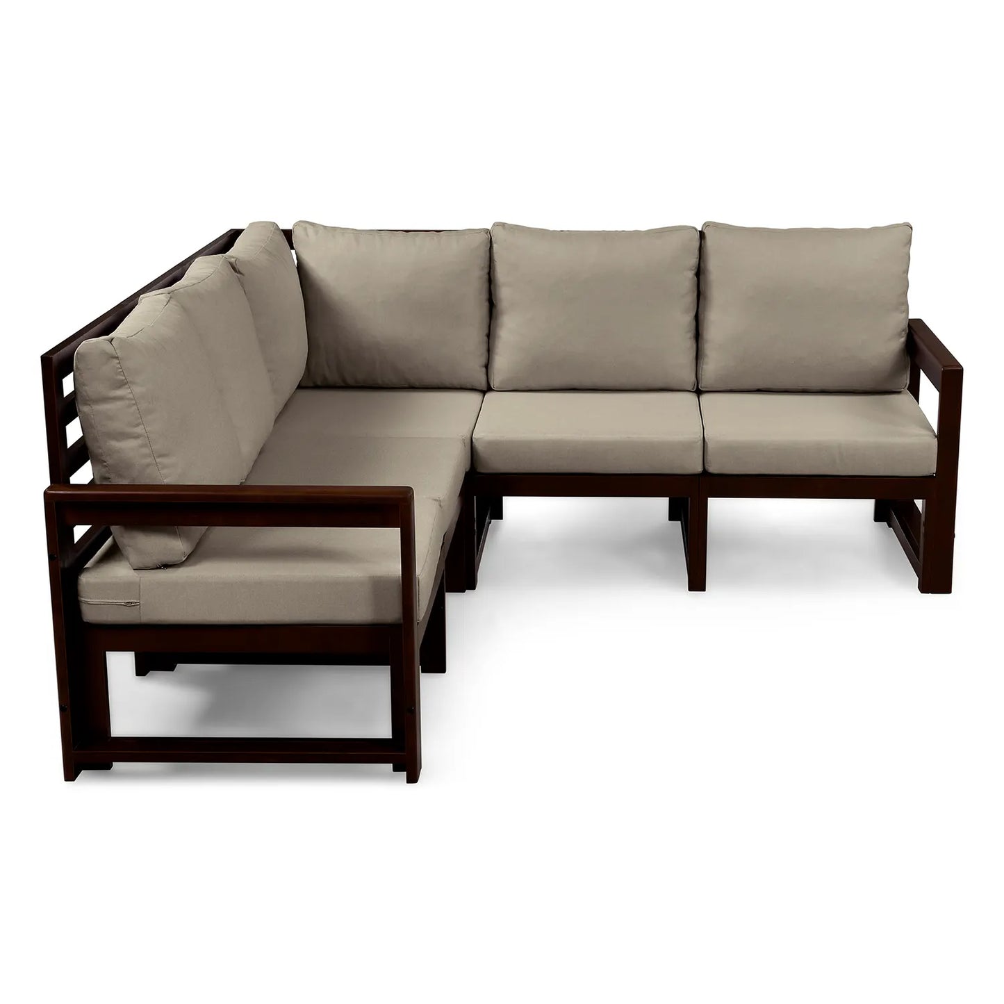 drewniana sofa ogrodowy narozna